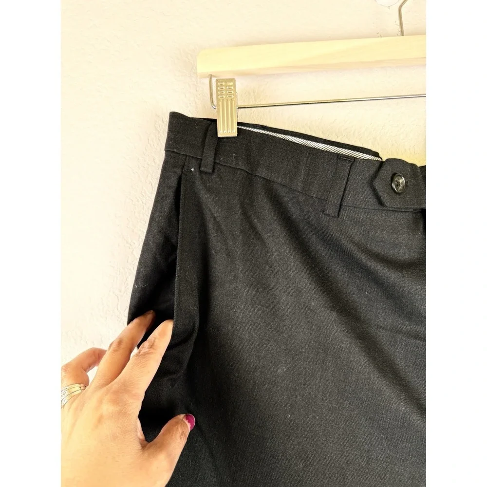 Hart Schaffner Marx Mens Black Straight‎ Leg Wool Blend Trouser Dress Pants 40R